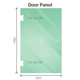 110x90cm Corner Frameless Shower Screen – Nickel Wall Channel and Floor Channel with SS Hinges for Modern Bathroom Style In Australia - Darrahopens