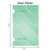 110cm Wall to Wall Frameless Shower Screen with Black - U-Bracket x3