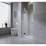 110cm Wall to Wall Frameless Shower Screen - Round Handle