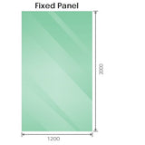 120x120cm Corner Frameless Shower Screen – Nickel U-Brackets and Floor U-Bracket with SS Hinges for Contemporary Bathrooms