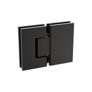 Corner Frameless Shower Screen with Black Brackets - U-Bracket x6