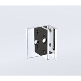 Corner Frameless Shower Screen with Chrome Brackets - F-Bracket x6