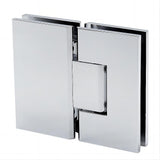 Corner Frameless Shower Screen with Chrome Brackets - F-Bracket x6