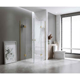 100x100cm Double Door Corner Shower with Nickel Channels and SS Hinges In Australia - Darrahopens
