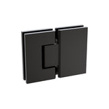 Double Door Corner Shower with Black Brackets and SS - U-Bracket x4