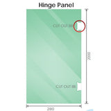 90x100cm Double Door Corner Shower with Nickel Channels and Brass Hinges