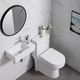 Small Compact Bathroom Cloakroom Hand Wash Basin Sink Ceramic Wall Hung - Premiu
