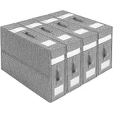4PCS Foldable Bed Sheet Set Organizer Fabric Storage Bins with Handle Storage Box