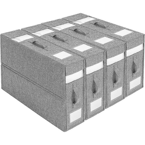 4PCS Foldable Bed Sheet Set Organizer Fabric Storage Bins with Handle Storage Box