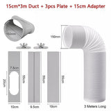 Portable Air Conditioner Window Slide Kit Part Exhaust Adaptor Hose Pipe & Plate