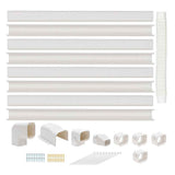 4.8m Mini Split AC Line Set Cover Kit PVC Duct for Central Air Conditioner Installation