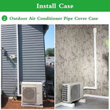 4.8m Mini Split AC Line Set Cover Kit PVC Duct for Central Air Conditioner Installation