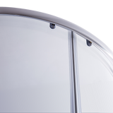 90 x 90cm Rounded Sliding 6mm Curved Shower Screen with Base in Chrome