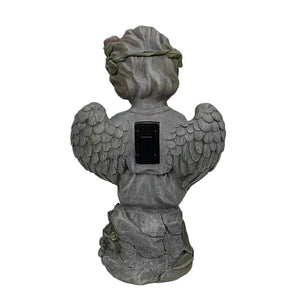 Angel Garden Birdfeeder w Solar Lights 48cm