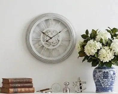 Bulk 5 Winfred Plastic Wall Clock 50cm White In Australia - Darrahopens