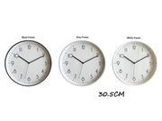 Bulk 10 Modern Round Wall Clock 30.5cm 3 Asst In Australia - Darrahopens