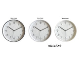 Bulk 10 Modern Round Wall Clock 30.5cm 3 Asst In Australia - Darrahopens