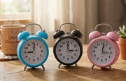 Bulk 12 Twin Bell Table Clock 9x5.6x12.5cm 3 Asst Cols In Australia - Darrahopens