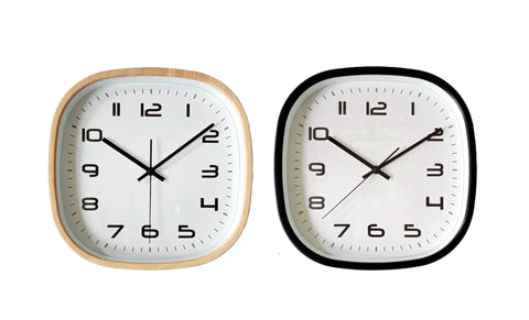 Bulk 10 Round Square 30cm Wall Clock 2 Asst In Australia - Darrahopens
