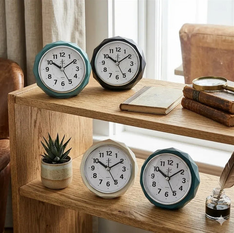 Bulk 12 Dodecagon Table Clock 12.2x6.3x12cm 4 Asst In Australia - Darrahopens