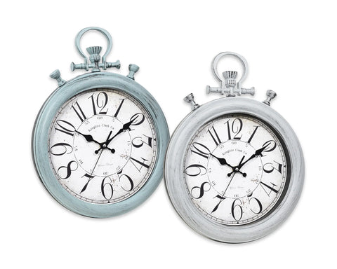 Bulk 10 Vintage Wall Clock 30x40cm 2 Asst Col In Australia - Darrahopens