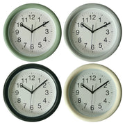 Bulk 10 Thick Plastic Wall Clock 28.8cm 11" 4 Asst