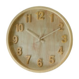 Bulk 8 Faux Woodgrain Round Wall Clock 30cm 12in In Australia - Darrahopens