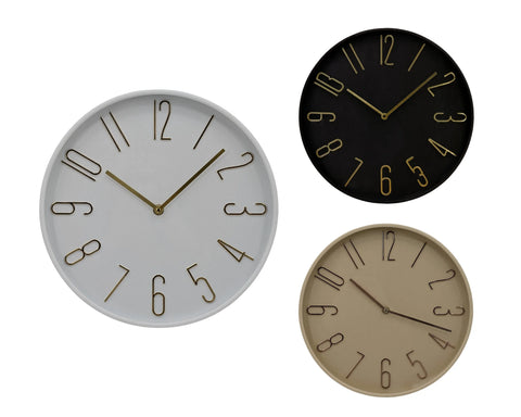 Bulk 10 Wood Grain Look Wall Clock 30cm 3 Asst In Australia - Darrahopens