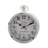 Bulk 6 Metal Vintage Clock White Washed 18x26.5cm In Australia - Darrahopens