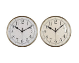 Bulk 12 25cm Plastic Gold Chrome Look Wall Clock 2 Asst In Australia - Darrahopens