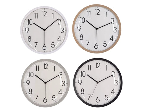 Bulk 8 35.6cm Modern Plastic Wall Clock Round 4 Asst In Australia - Darrahopens