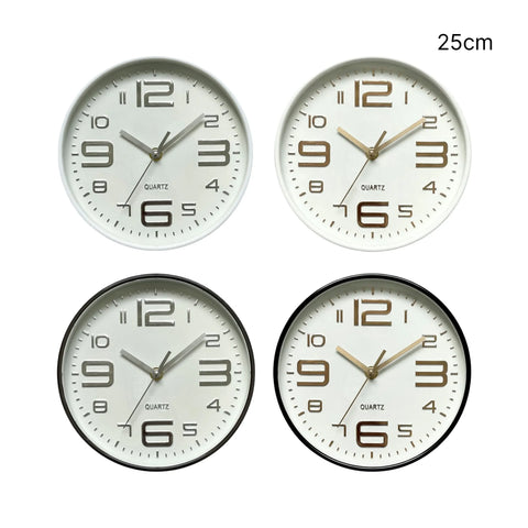 Bulk 12 Plastic Round Wall Clock 25cm 4 Asst In Australia - Darrahopens