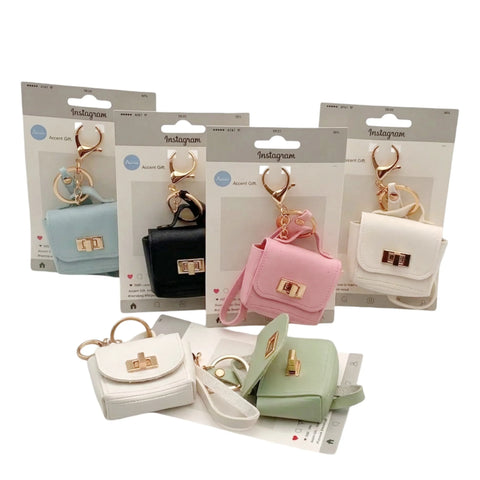 Bulk 24 Pu Leather Handbag Keychain 6 Asst In Australia - Darrahopens