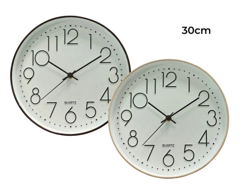 Bulk 10 Medium Plastic Contemporary Round Wall Clock 2 Asst In Australia - Darrahopens