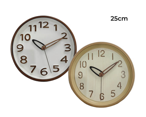 Bulk 12 Plastic Classic Round Wall Clock 2 Asst In Australia - Darrahopens