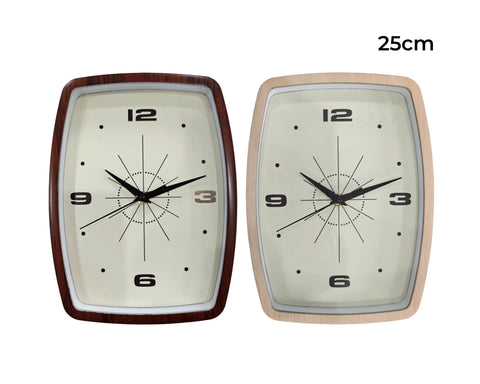 Bulk 12 Plastic Rounded Rectangle Wall Clock 2 Asst In Australia - Darrahopens