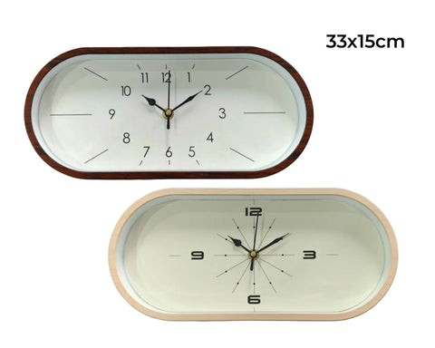Bulk 12 Plastic Oval Wall Clock 2 Asst In Australia - Darrahopens