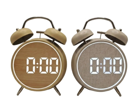 Bulk 8 Led Display Clock With Bells 11.2x16.4cm 2 Col