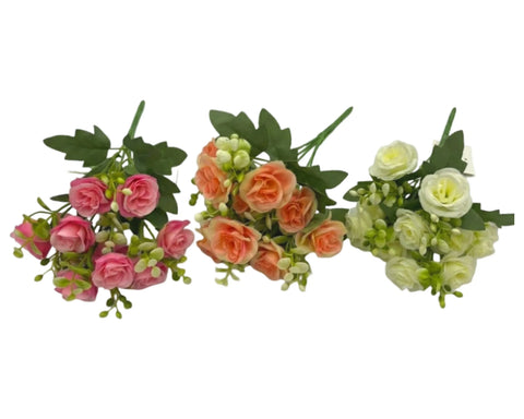 Bulk 24 Artificial Rose Bunch 31cm 3 Asst In Australia - Darrahopens