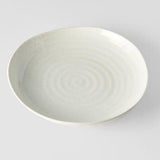 Dinner Plate Organic Shape 23cm Kanso Soft White Glaze