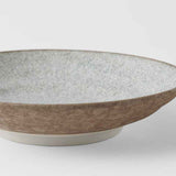 Pasta Bowl Flat 23cm Crazed Grey Glaze