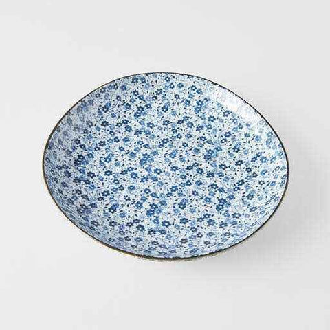 Dinner Plate 23cm Blue Daisy Glaze