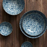 Dinner Plate 23cm Blue Daisy Glaze