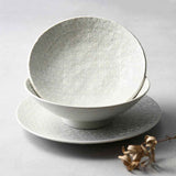 Udon Bowl 19.5cm White Star Glaze