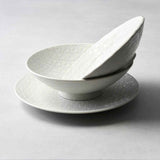 Udon Bowl 19.5cm White Star Glaze