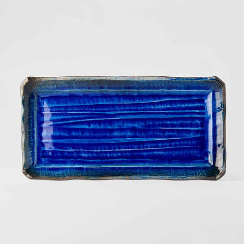 Platter Rectangular 43cm Cobalt Blue Glaze