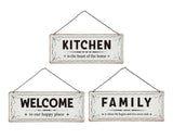 Metal Wall Hanging Home Deco 37.2x14.2cm 3 Asst In Australia - Darrahopens