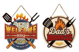 Bulk 12 Bbq Metal Hanging Sign 35x35cm