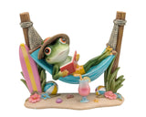 Bulk 2 Polyresin Relaxing Frog in Hammock Decor In Australia - Darrahopens