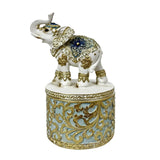 Bulk 6 Resin Sapphire Filigree Elephant Trinket Box In Australia - Darrahopens